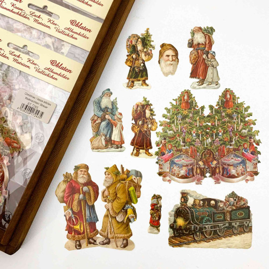 Mixed German Santas Loose Christmas Paper Scrap Pack